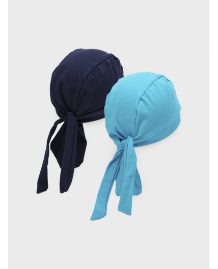 Бандана трикотажная для мальчиков, 2 шт в комплекте тёмно-синий,голубой