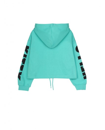 Толстовка трикотажная для девочек голубой