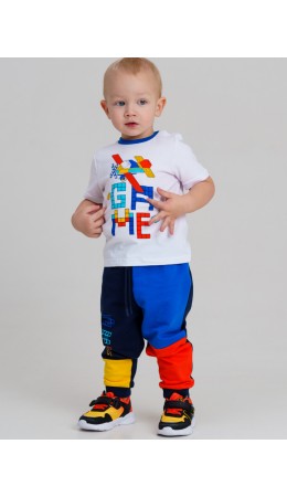 Брюки детские трикотажные для мальчиков разноцветный