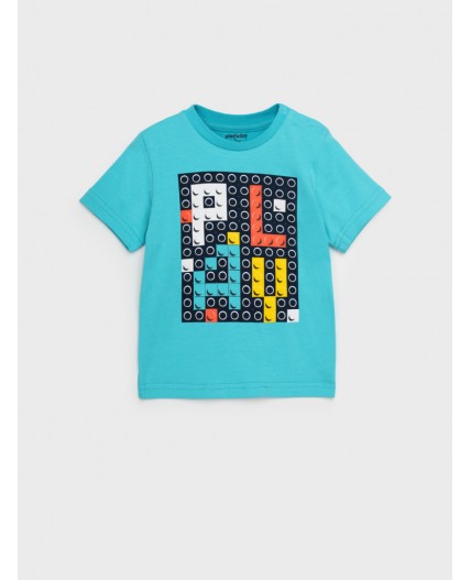 Фуфайка детская трикотажная для мальчиков (футболка) голубой