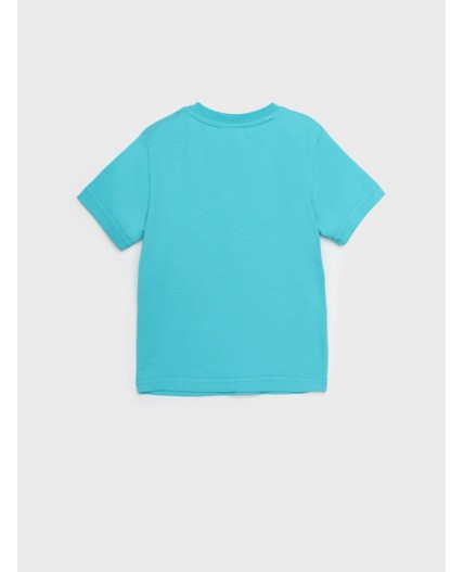 Фуфайка детская трикотажная для мальчиков (футболка) голубой