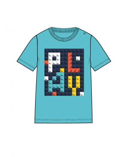 Фуфайка детская трикотажная для мальчиков (футболка) голубой