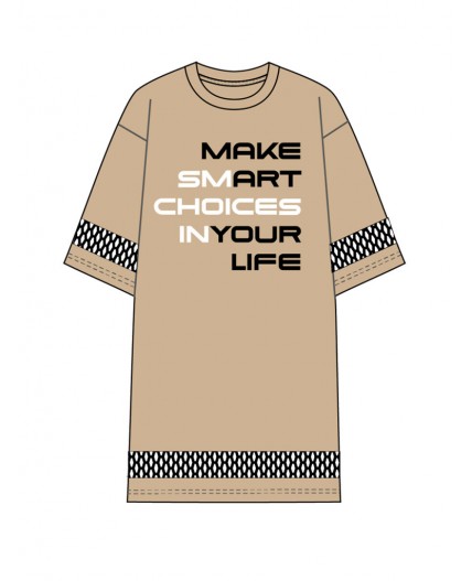 Платье трикотажное для девочек бежевый