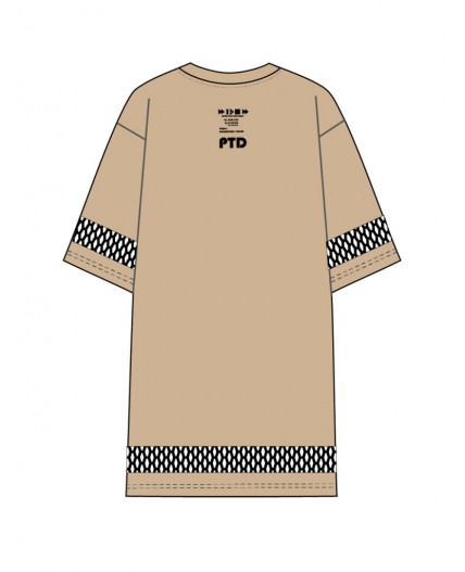 Платье трикотажное для девочек бежевый