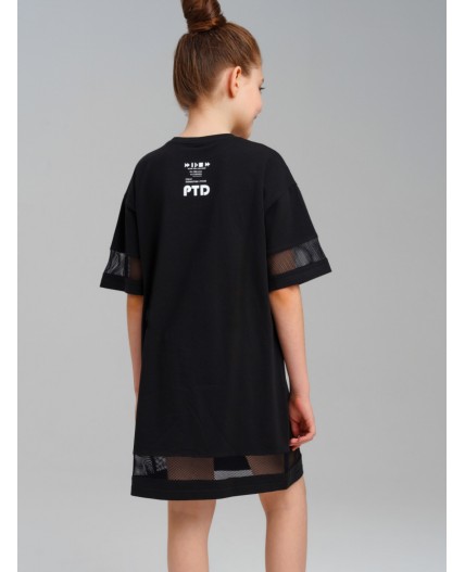 Платье трикотажное для девочек черный