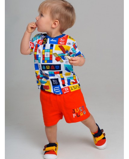 Фуфайка детская трикотажная для мальчиков (футболка), 2 шт в комплекте разноцветный