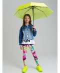 Зонт автоматический для девочек светло-зеленый