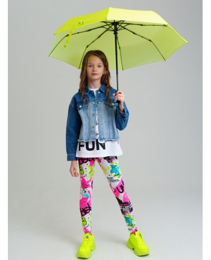Зонт автоматический для девочек светло-зеленый