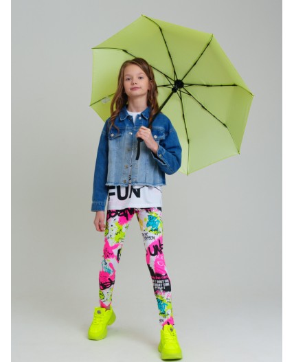 Зонт автоматический для девочек светло-зеленый