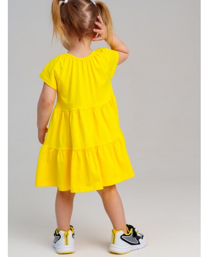 Платье детское трикотажное для девочек жёлтый