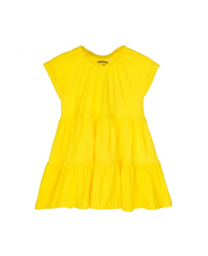 Платье детское трикотажное для девочек жёлтый