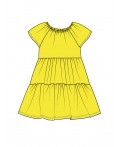 Платье детское трикотажное для девочек жёлтый