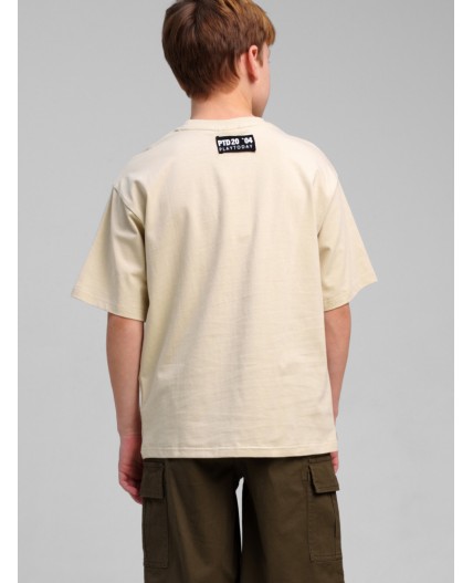 Фуфайка трикотажная для мальчиков (футболка) белый,жёлтый