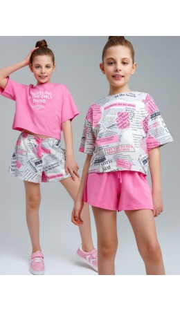 Шорты трикотажные для девочек, 2 шт в комплекте разноцветный