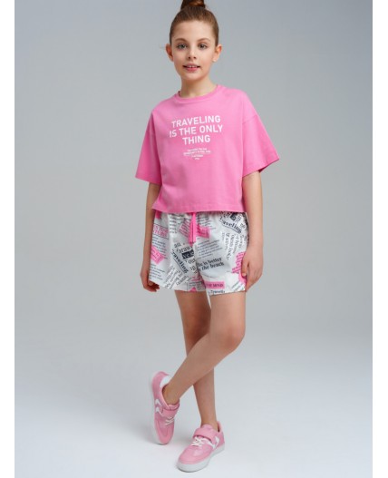 Шорты трикотажные для девочек, 2 шт в комплекте разноцветный