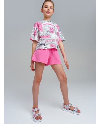 Шорты трикотажные для девочек, 2 шт в комплекте разноцветный