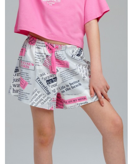 Шорты трикотажные для девочек, 2 шт в комплекте разноцветный