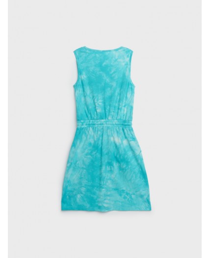 Платье трикотажное для девочек голубой