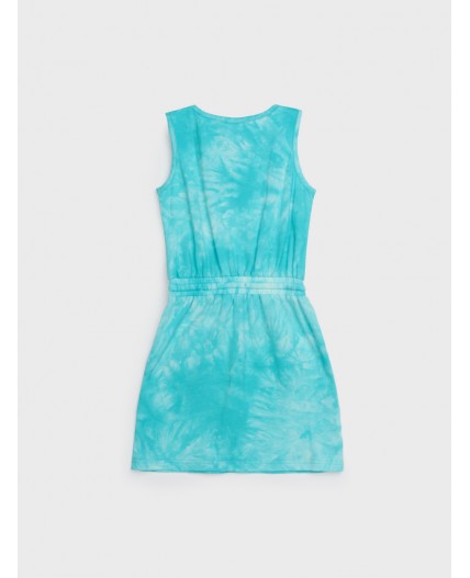 Платье трикотажное для девочек голубой