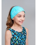 Бандана трикотажная для девочек, 2 шт в комплекте черный,голубой