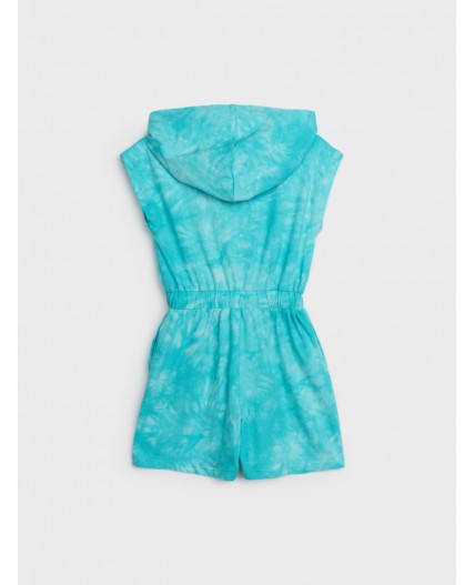 Комбинезон трикотажный для девочек голубой