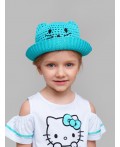Шляпа текстильная для девочек голубой