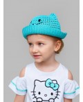 Шляпа текстильная для девочек голубой