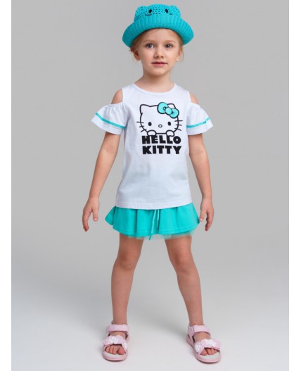 Шляпа текстильная для девочек голубой