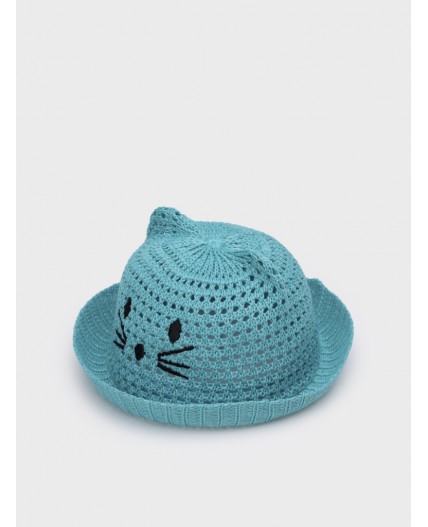 Шляпа текстильная для девочек голубой