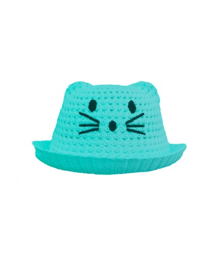 Шляпа текстильная для девочек голубой