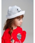 Шляпа текстильная для девочек белый