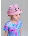 Шляпа текстильная для девочек розовый