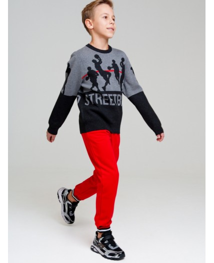 Джемпер трикотажный для мальчиков серый,светло-серый