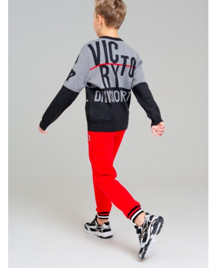 Джемпер трикотажный для мальчиков серый,светло-серый