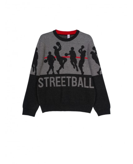 Джемпер трикотажный для мальчиков серый,светло-серый