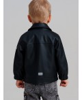 Куртка детская кожаная для мальчиков черный