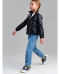 Куртка кожаная для девочек черный