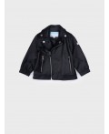 Куртка кожаная для девочек черный