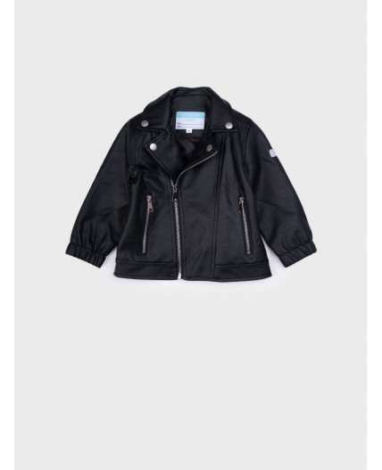 Куртка кожаная для девочек черный