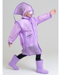 Плащ из полимерного материала для девочек (дождевик) сиреневый