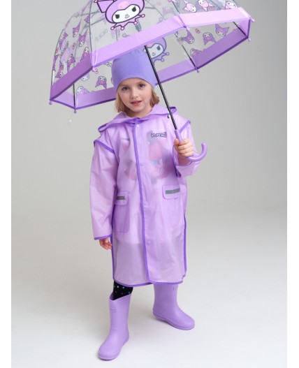 Плащ из полимерного материала для девочек (дождевик) сиреневый
