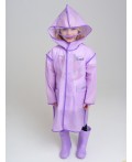 Плащ из полимерного материала для девочек (дождевик) сиреневый