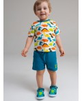Комплект детский трикотажный для мальчиков: фуфайка (футболка), шорты разноцветный