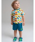 Комплект детский трикотажный для мальчиков: фуфайка (футболка), шорты разноцветный