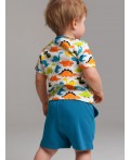Комплект детский трикотажный для мальчиков: фуфайка (футболка), шорты разноцветный