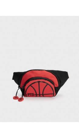 Сумка поясная для мальчиков черный,красный