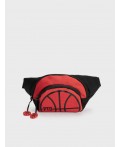 Сумка поясная для мальчиков черный,красный