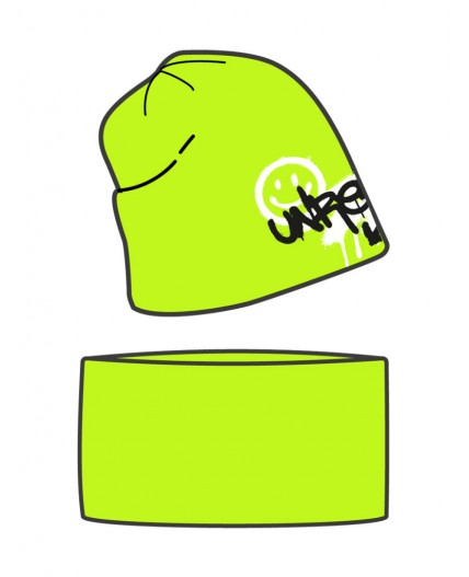 Комплект трикотажный для девочек: шапка, снуд светло-зеленый