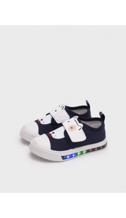 Полуботинки для мальчиков синий,белый