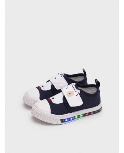 Полуботинки для мальчиков синий,белый